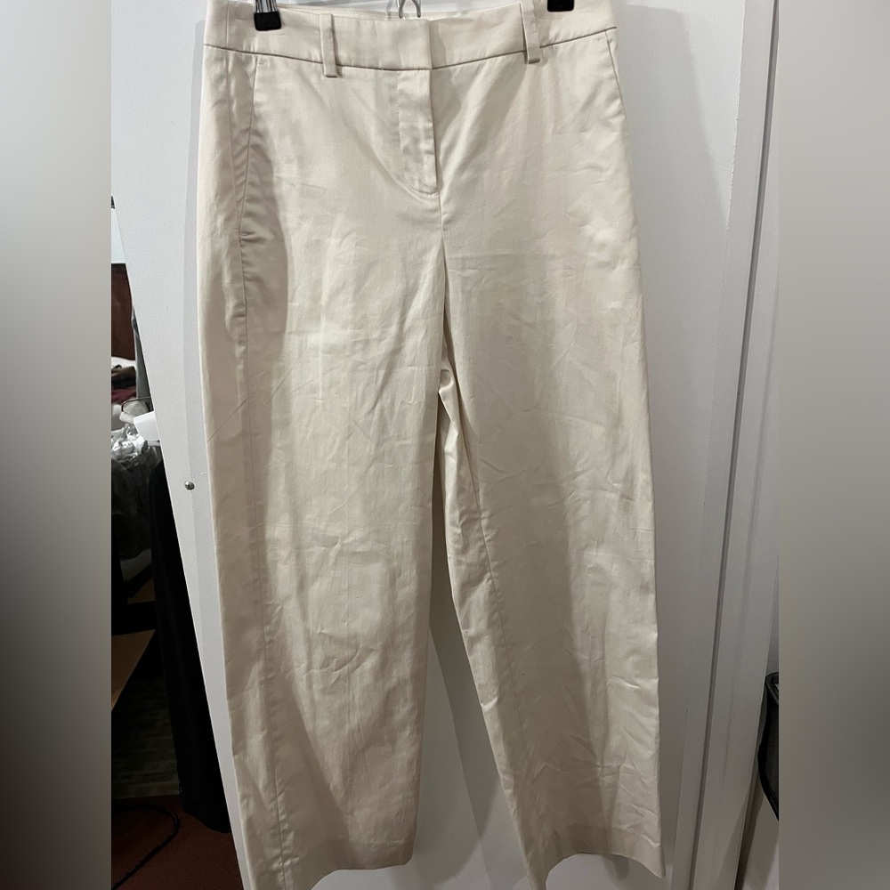 JCrew Petite full-length Sydney wide-leg pant in lightweight chino (size 2P)